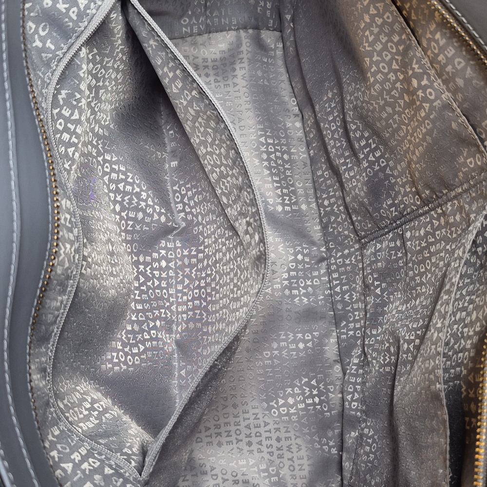 Kate Spade Grey 🩶 OVERSIZED Tote Bag Zip Closure - Picture 13 of 17